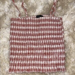 Red & white plaid tank